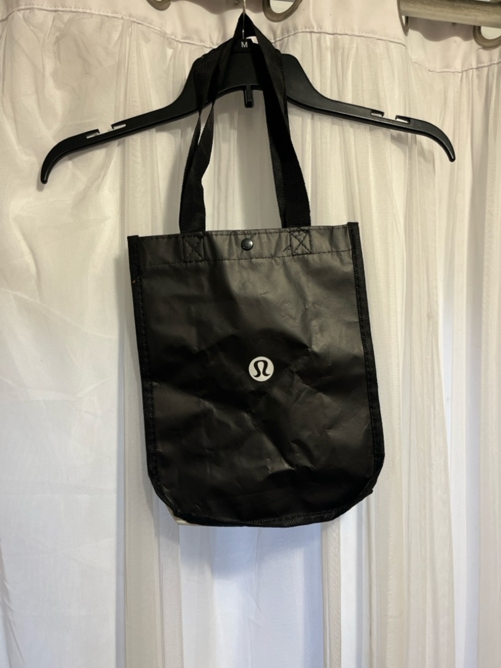 lululemon athletica Black Logo Tote Bag small recycle holiday special
